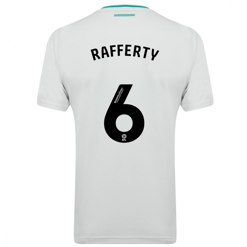 Vyrai Laura Rafferty #6 Baltas Išvykos Marškinėliai 2023/24 T-Shirt