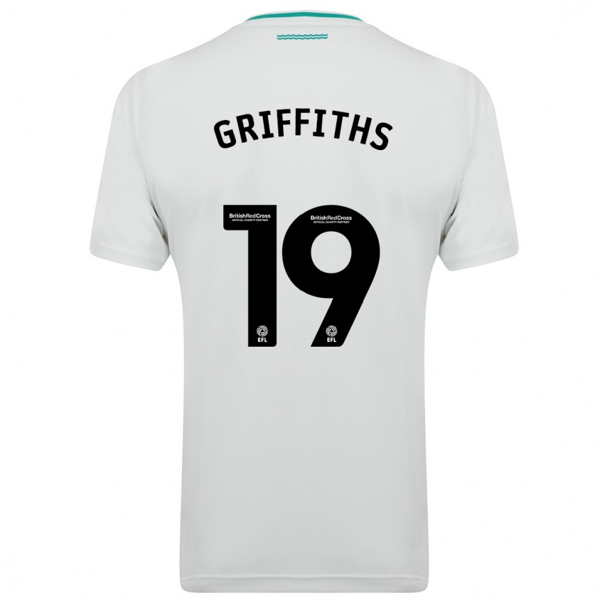 Vyrai Alice Griffiths #19 Baltas Išvykos Marškinėliai 2023/24 T-Shirt