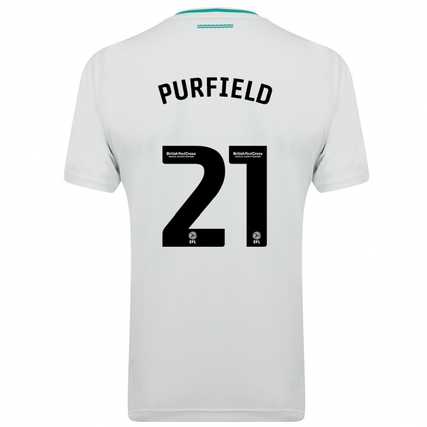 Vyrai Jemma Elizabeth Purfield #21 Baltas Išvykos Marškinėliai 2023/24 T-Shirt