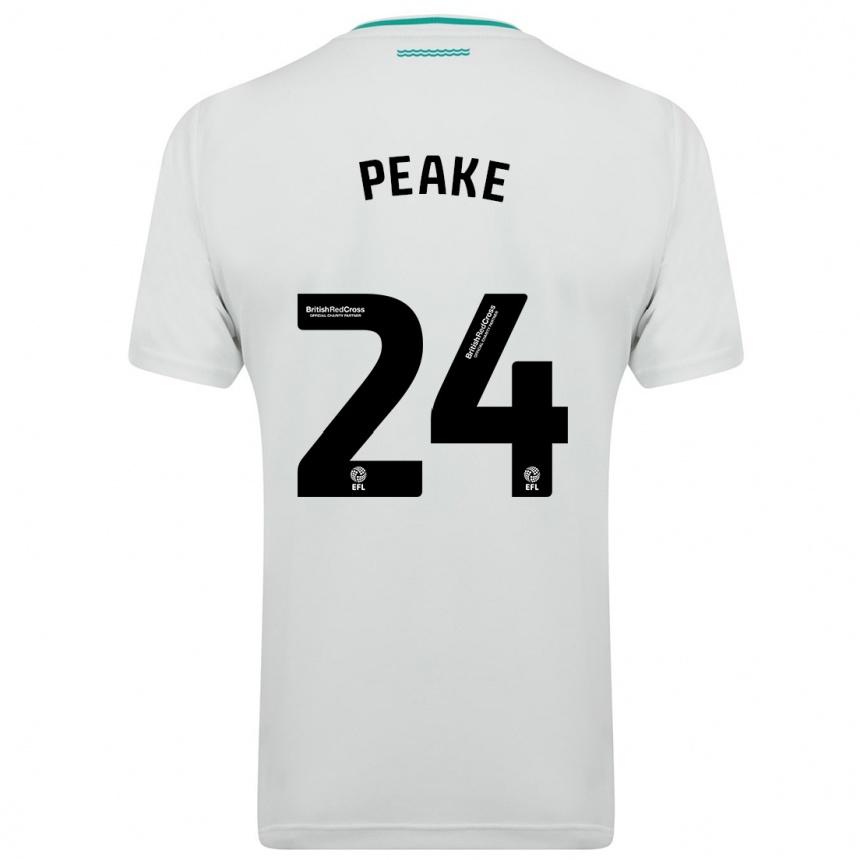 Vyrai Paige Peake #24 Baltas Išvykos Marškinėliai 2023/24 T-Shirt