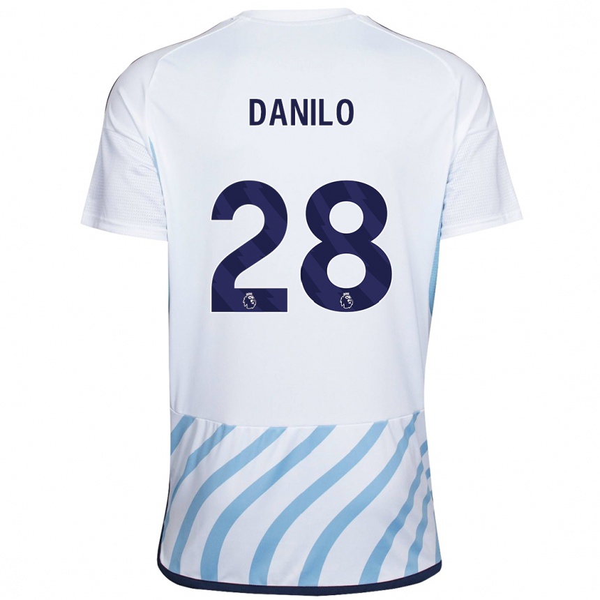 Vyrai Danilo #28 Balta Mėlyna Išvykos Marškinėliai 2023/24 T-Shirt