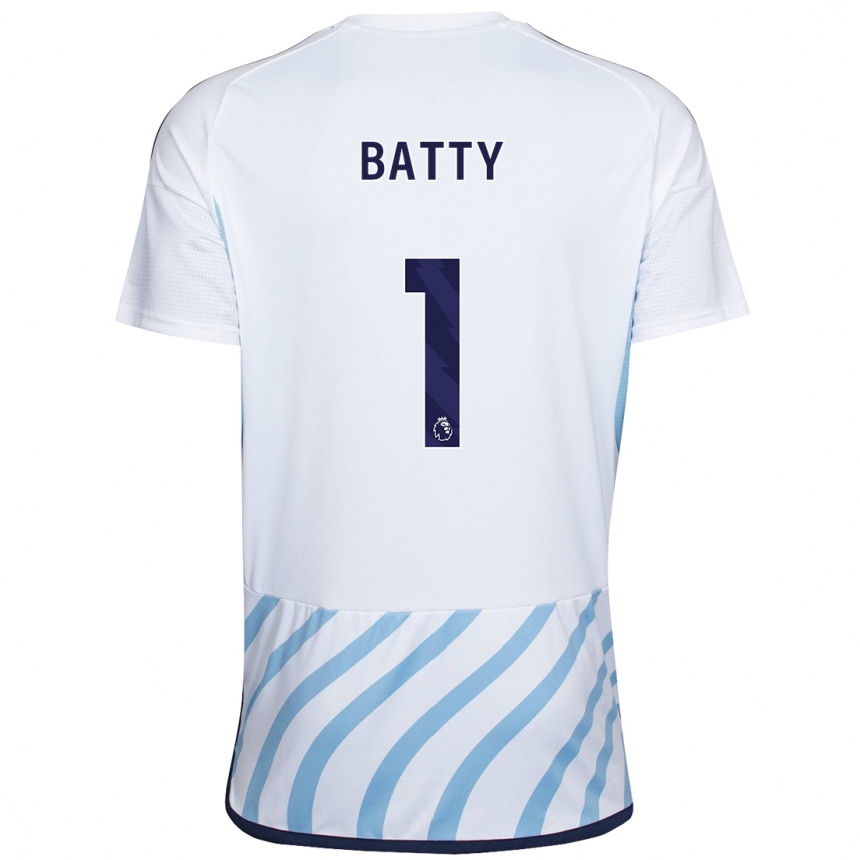 Vyrai Emily Batty #1 Balta Mėlyna Išvykos Marškinėliai 2023/24 T-Shirt