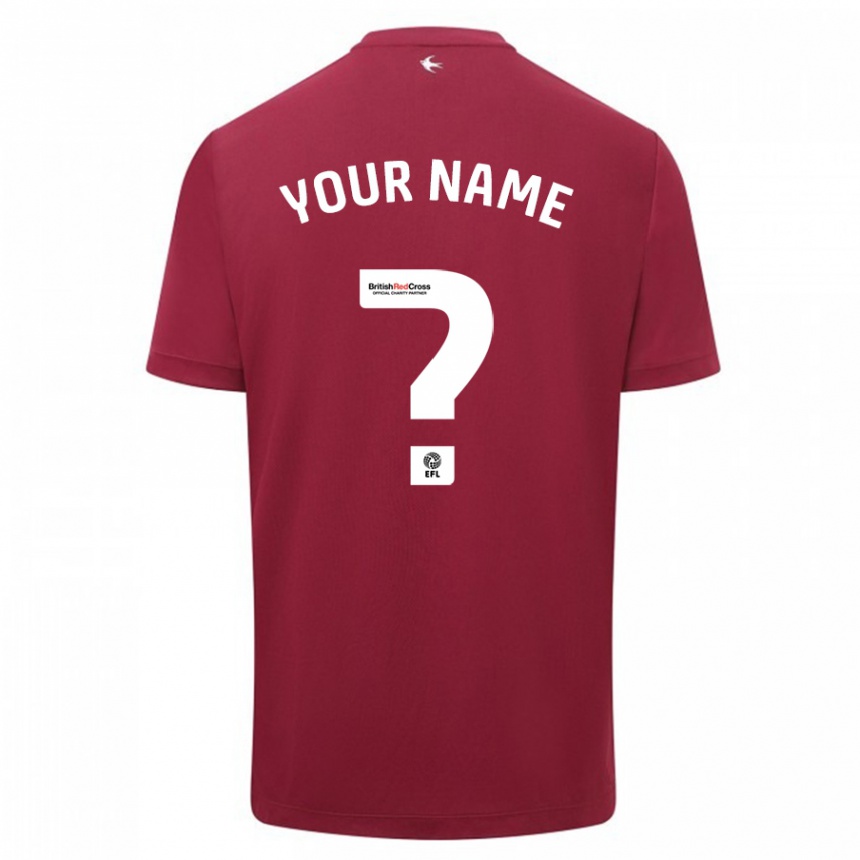 Vyrai Jūsų Vardas #0 Raudona Išvykos Marškinėliai 2023/24 T-Shirt
