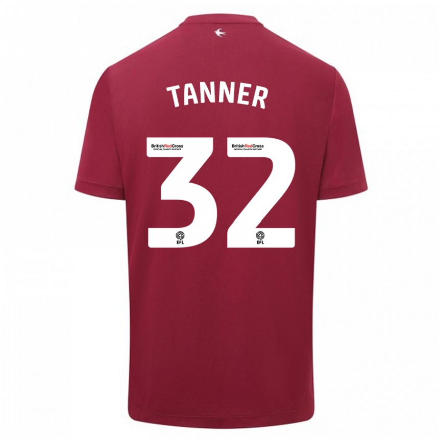 Vyrai Ollie Tanner #32 Raudona Išvykos Marškinėliai 2023/24 T-Shirt