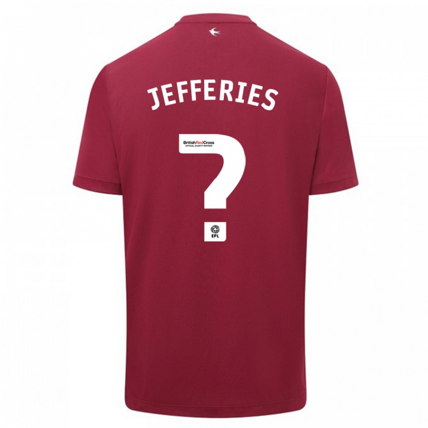 Vyrai Isaac Jefferies #0 Raudona Išvykos Marškinėliai 2023/24 T-Shirt