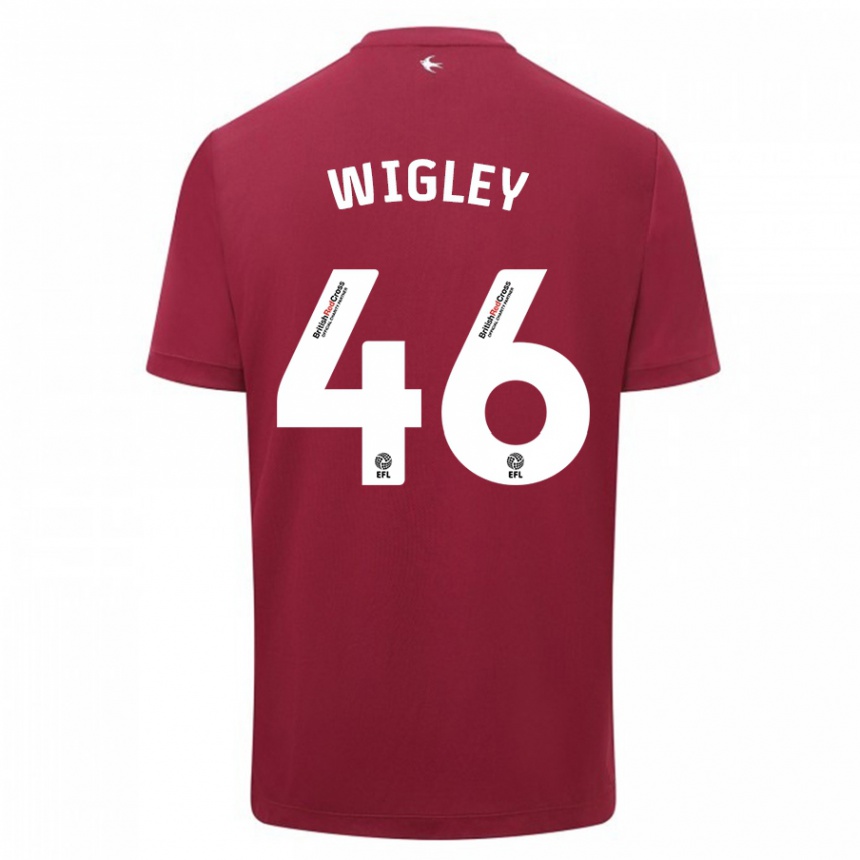 Vyrai Morgan Wigley #46 Raudona Išvykos Marškinėliai 2023/24 T-Shirt