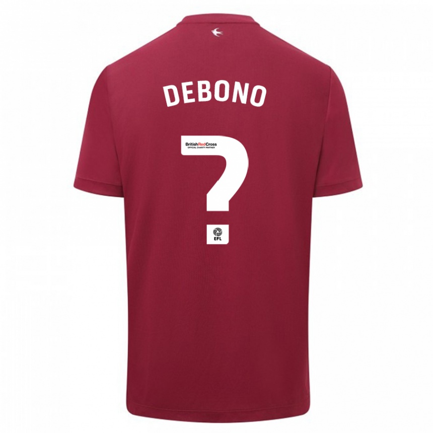 Vyrai Alyas Debono #0 Raudona Išvykos Marškinėliai 2023/24 T-Shirt