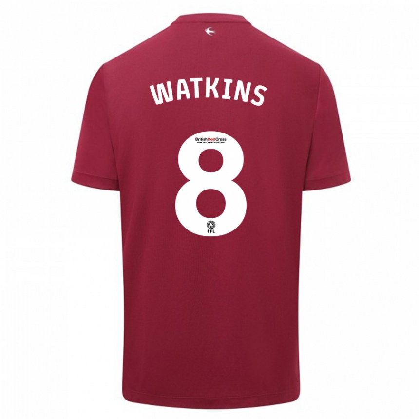 Vyrai Seren Watkins #8 Raudona Išvykos Marškinėliai 2023/24 T-Shirt