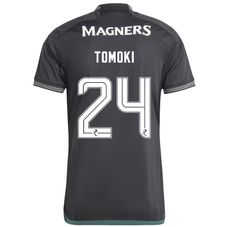 Vyrai Tomoki Iwata #24 Juoda Išvykos Marškinėliai 2023/24 T-Shirt