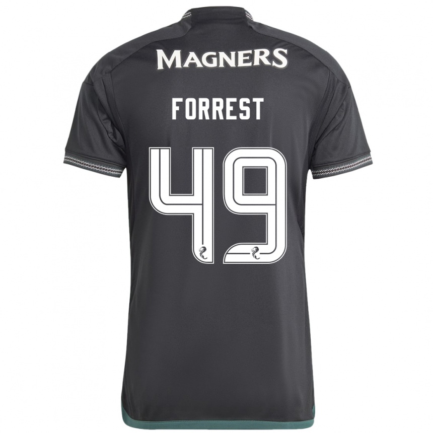 Vyrai James Forrest #49 Juoda Išvykos Marškinėliai 2023/24 T-Shirt