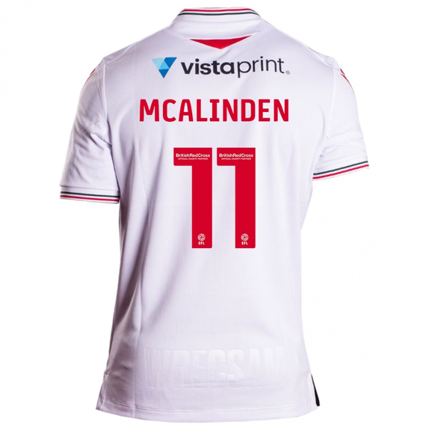 Vyrai Liam Mcalinden #11 Baltas Išvykos Marškinėliai 2023/24 T-Shirt