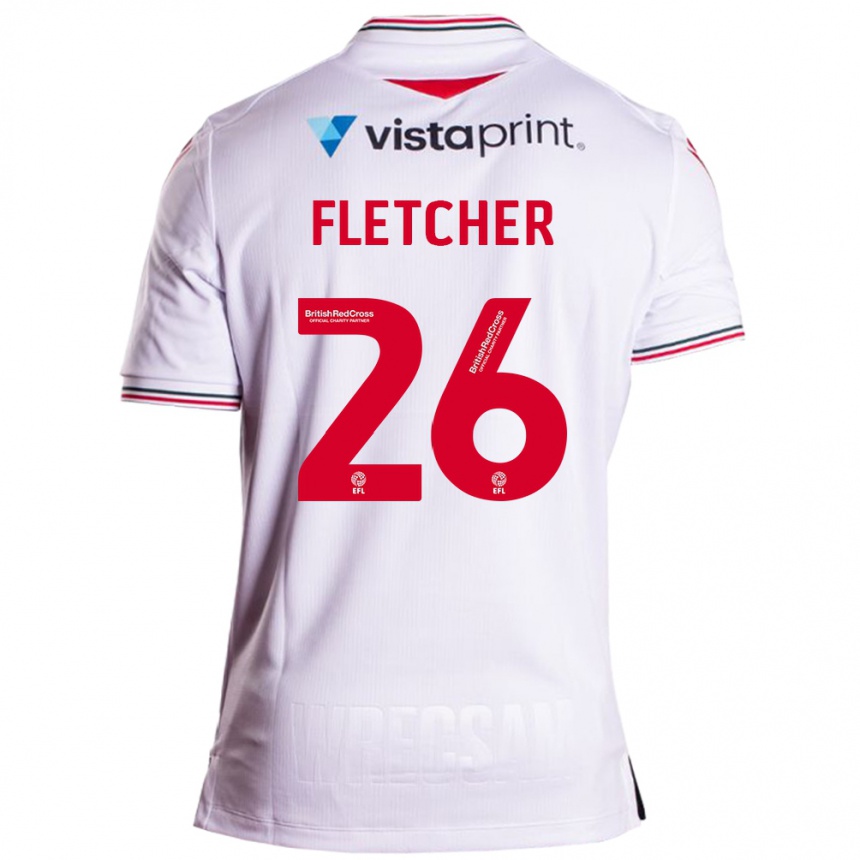 Vyrai Steven Fletcher #26 Baltas Išvykos Marškinėliai 2023/24 T-Shirt