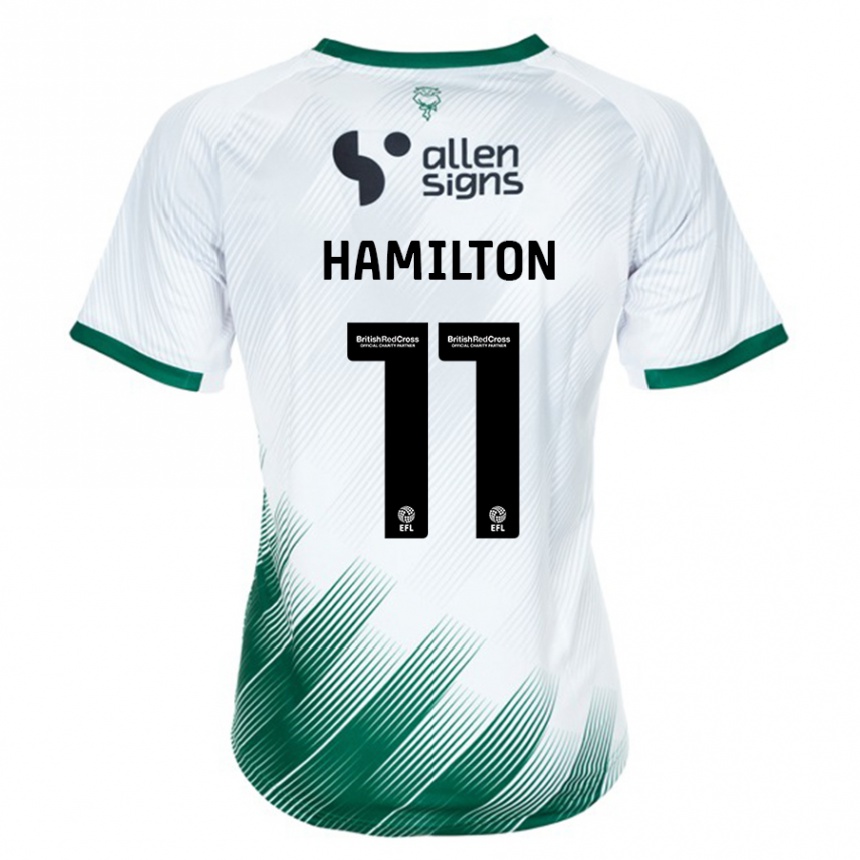 Vyrai Ethan Hamilton #11 Baltas Išvykos Marškinėliai 2023/24 T-Shirt