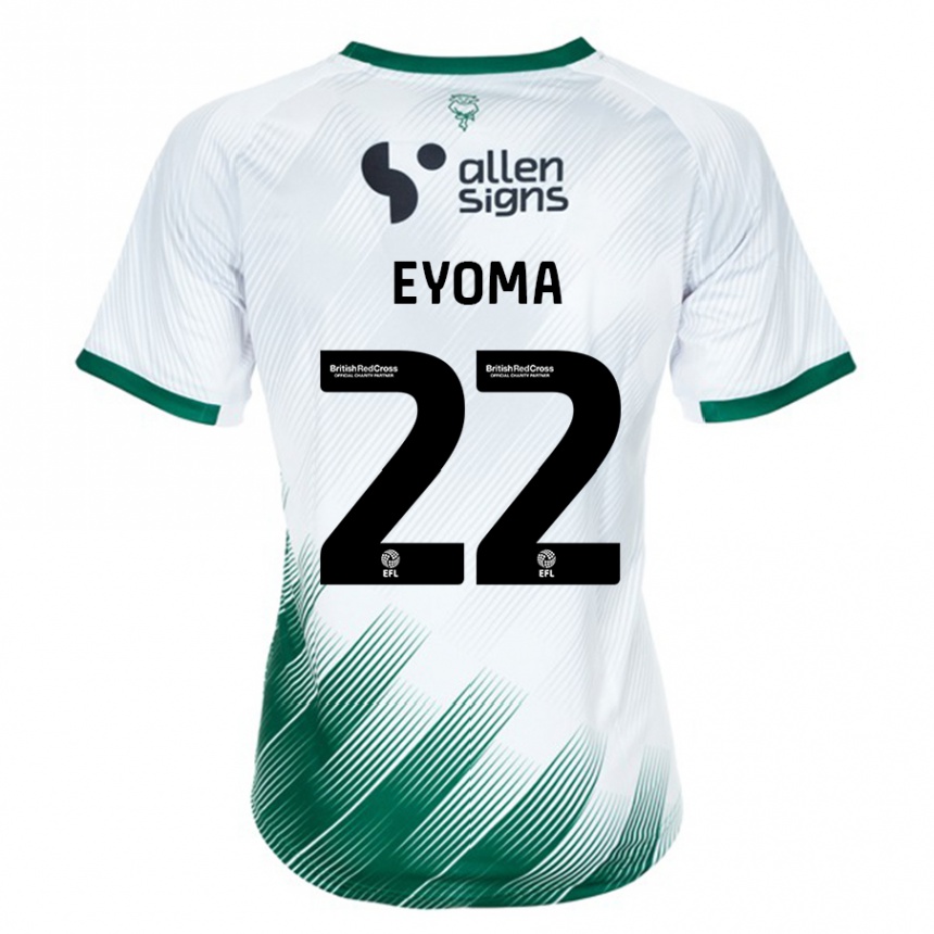 Vyrai Timothy Eyoma #22 Baltas Išvykos Marškinėliai 2023/24 T-Shirt