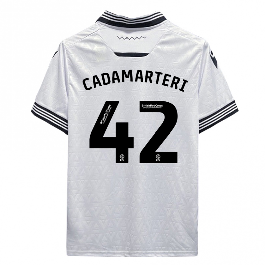 Vyrai Bailey Cadamarteri #42 Baltas Išvykos Marškinėliai 2023/24 T-Shirt