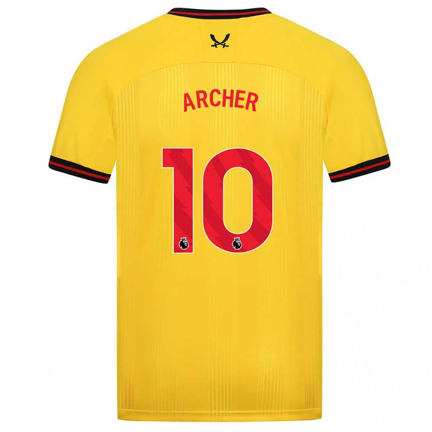 Vyrai Cameron Archer #10 Geltona Išvykos Marškinėliai 2023/24 T-Shirt