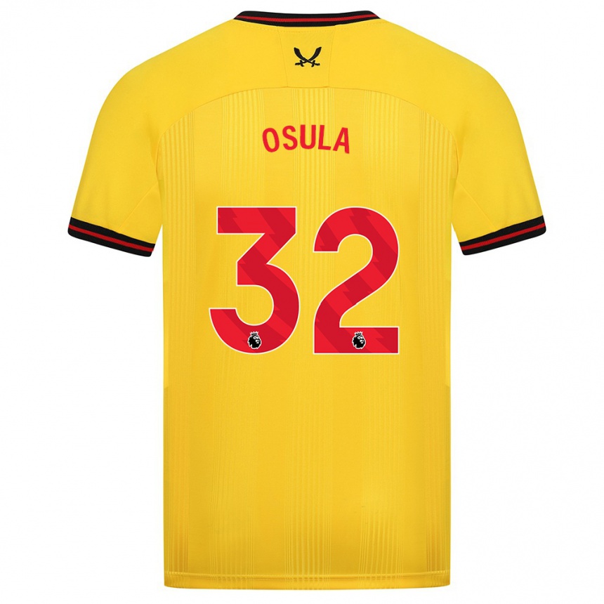 Vyrai William Osula #32 Geltona Išvykos Marškinėliai 2023/24 T-Shirt