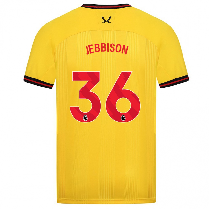 Vyrai Daniel Jebbison #36 Geltona Išvykos Marškinėliai 2023/24 T-Shirt