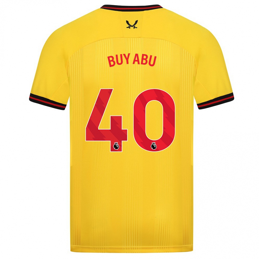 Vyrai Jili Buyabu #40 Geltona Išvykos Marškinėliai 2023/24 T-Shirt