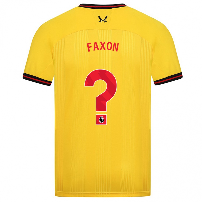 Vyrai Luke Faxon #0 Geltona Išvykos Marškinėliai 2023/24 T-Shirt