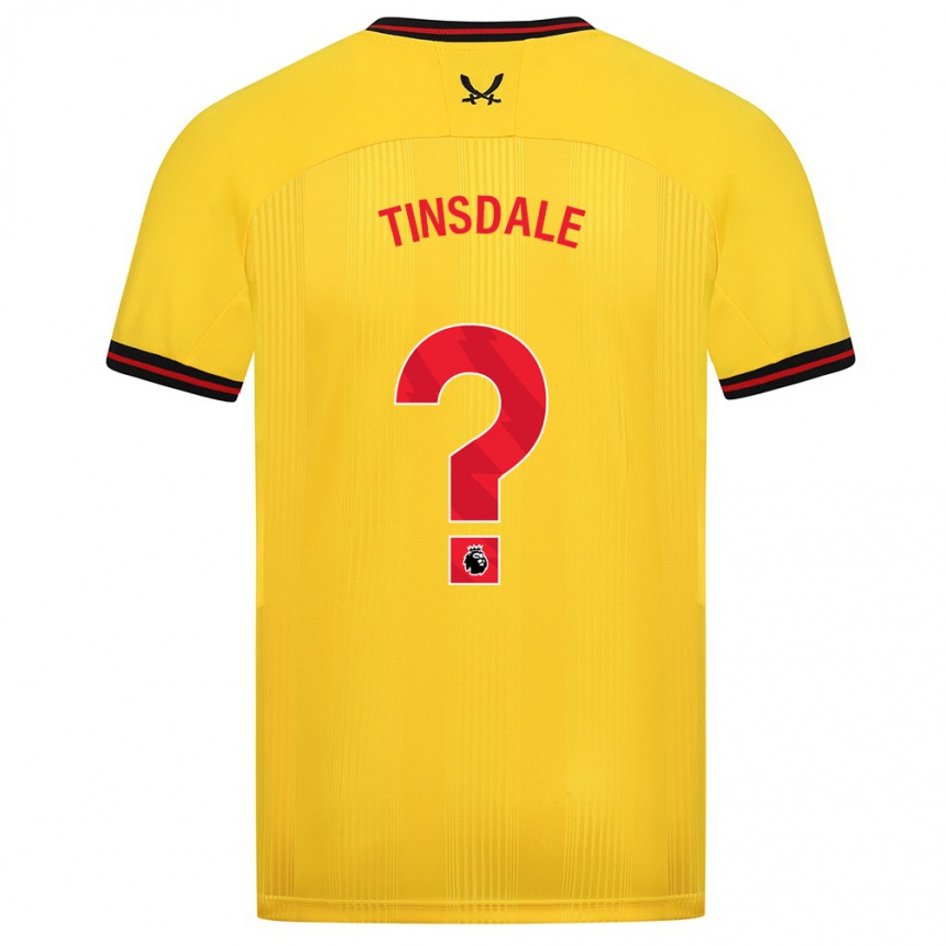 Vyrai Jay Tinsdale #0 Geltona Išvykos Marškinėliai 2023/24 T-Shirt