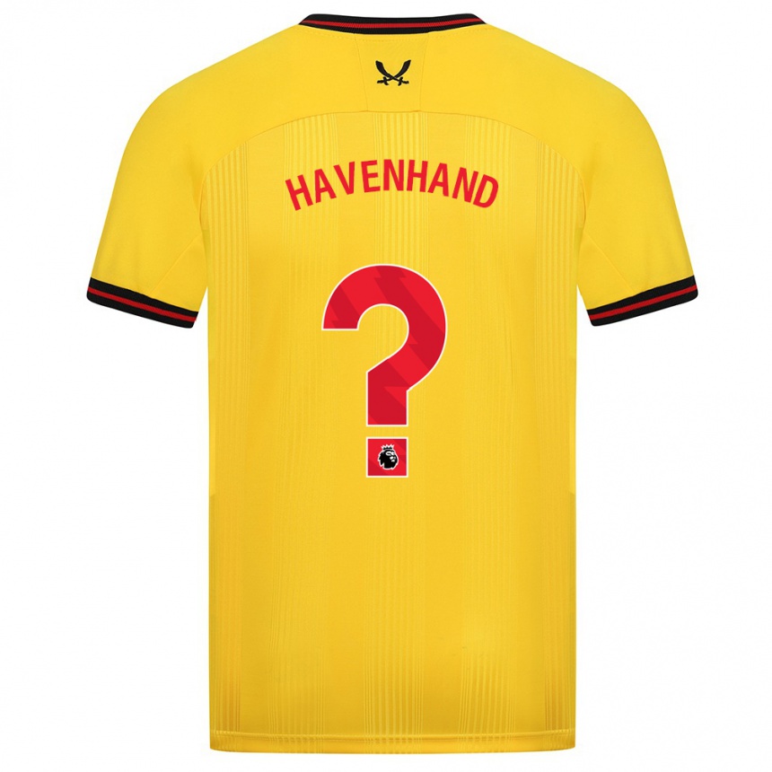 Vyrai Kurtis Havenhand #0 Geltona Išvykos Marškinėliai 2023/24 T-Shirt