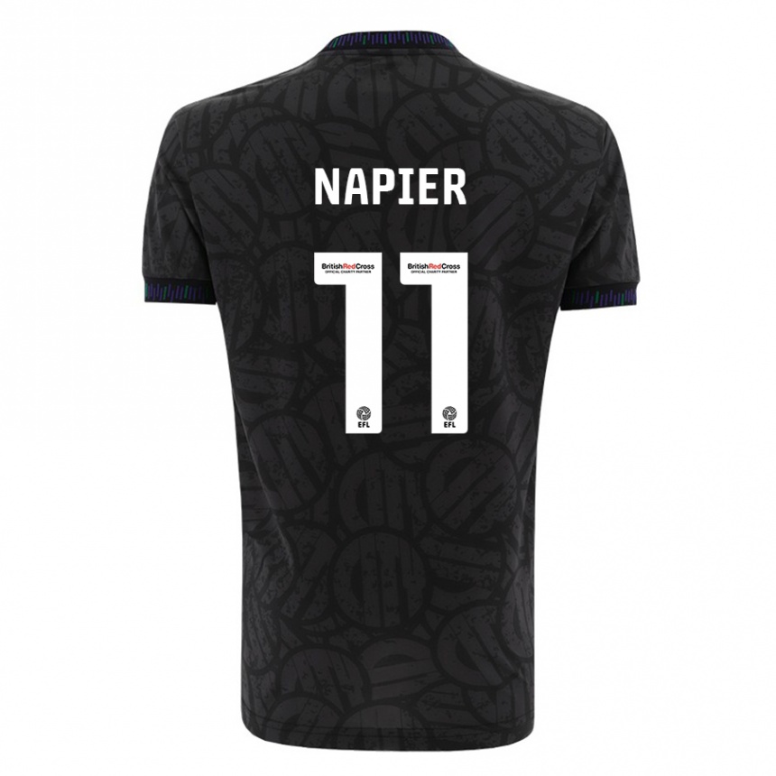 Vyrai Jamie-Lee Napier #11 Juoda Išvykos Marškinėliai 2023/24 T-Shirt