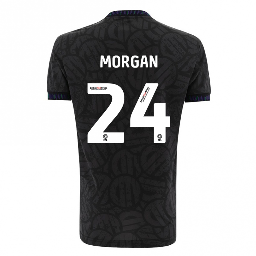 Vyrai Ffion Morgan #24 Juoda Išvykos Marškinėliai 2023/24 T-Shirt