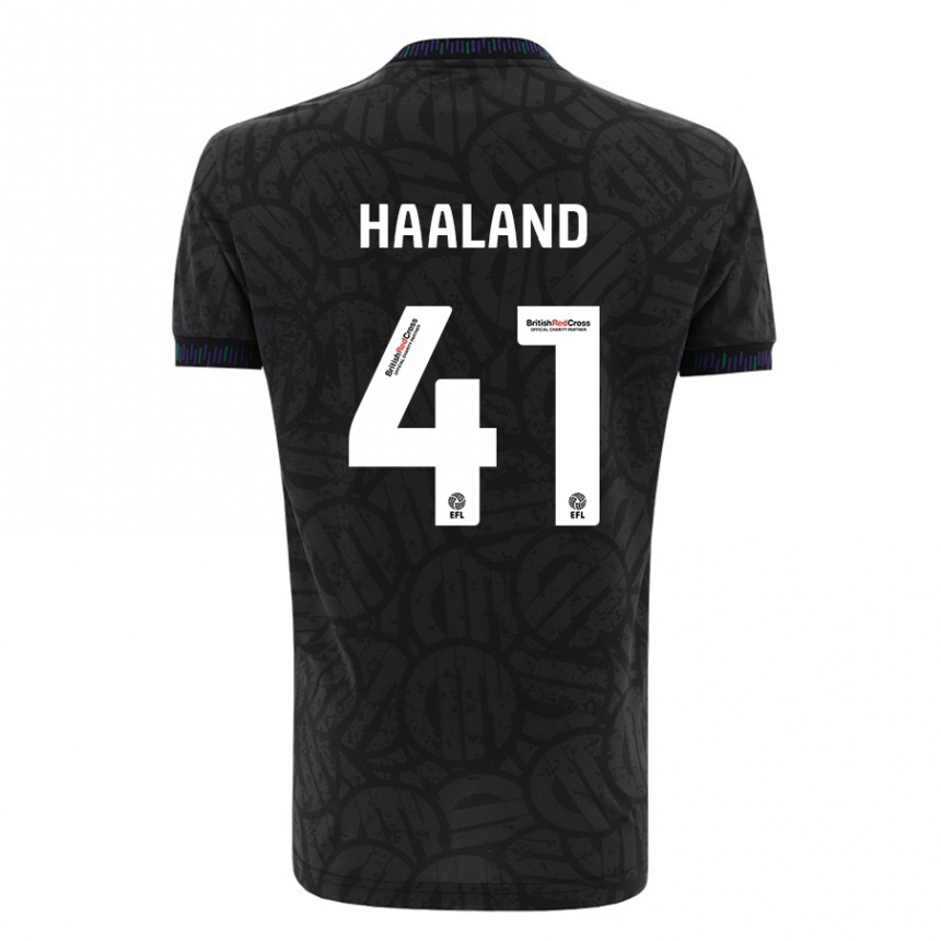 Vyrai Benedicte Haaland #41 Juoda Išvykos Marškinėliai 2023/24 T-Shirt