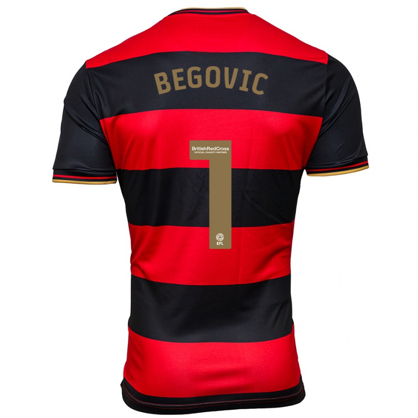 Vyrai Asmir Begovic #1 Juoda Raudona Išvykos Marškinėliai 2023/24 T-Shirt