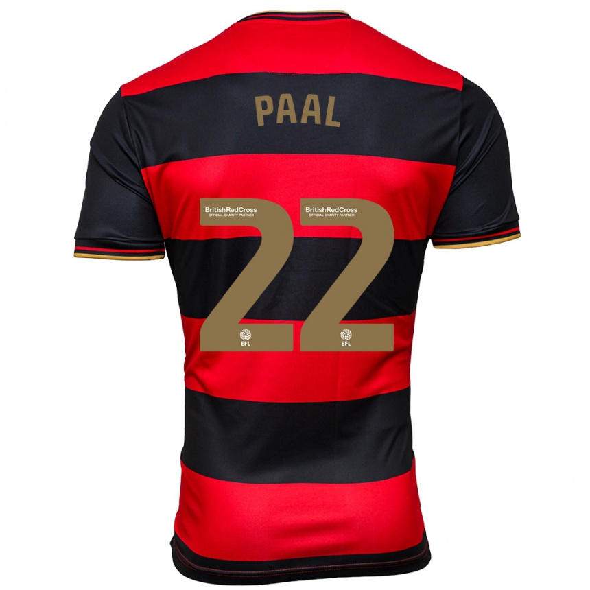 Vyrai Kenneth Paal #22 Juoda Raudona Išvykos Marškinėliai 2023/24 T-Shirt