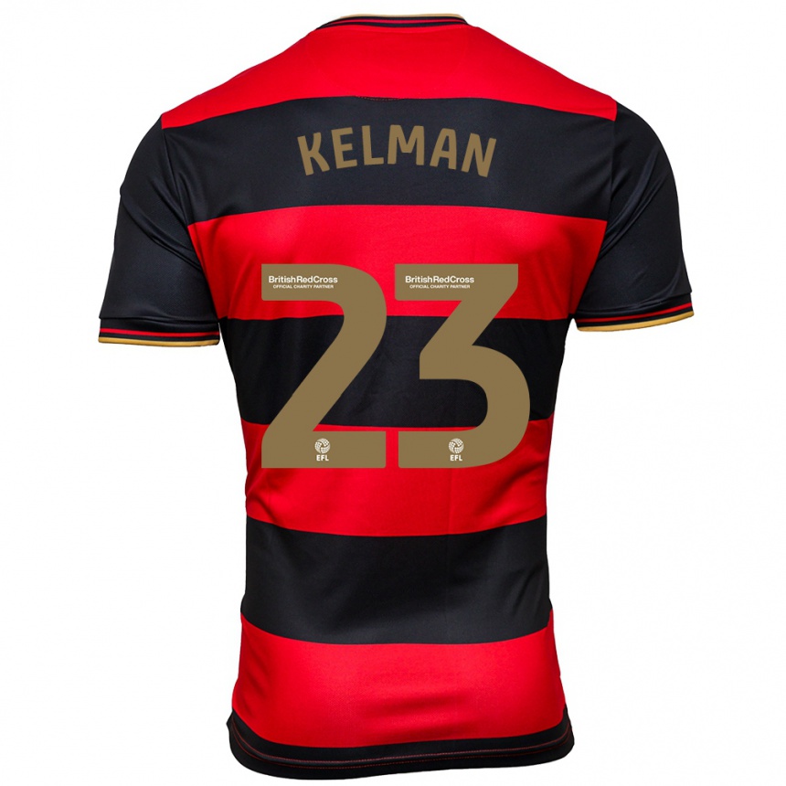 Vyrai Charlie Kelman #23 Juoda Raudona Išvykos Marškinėliai 2023/24 T-Shirt