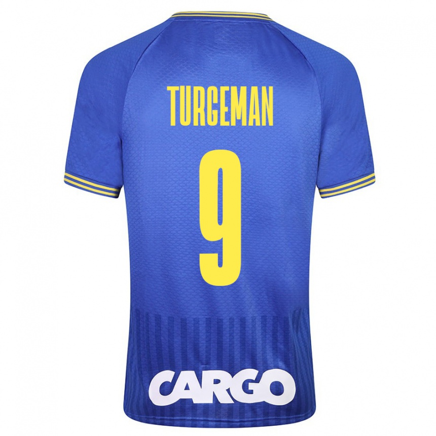 Vyrai Dor Turgeman #9 Mėlyna Išvykos Marškinėliai 2023/24 T-Shirt