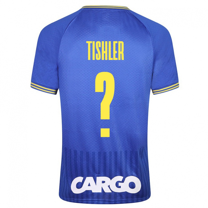 Vyrai Daniel Tishler #0 Mėlyna Išvykos Marškinėliai 2023/24 T-Shirt