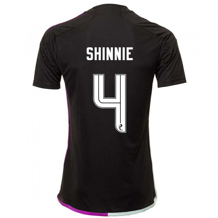 Vyrai Graeme Shinnie #4 Juoda Išvykos Marškinėliai 2023/24 T-Shirt