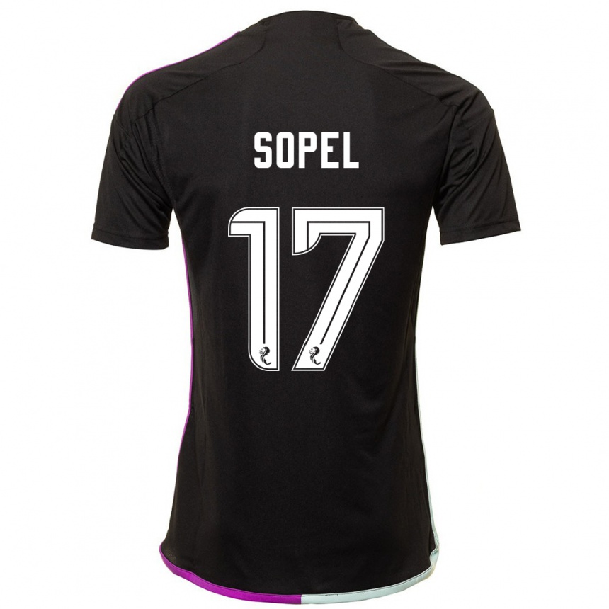 Vyrai Nadia Sopel #17 Juoda Išvykos Marškinėliai 2023/24 T-Shirt