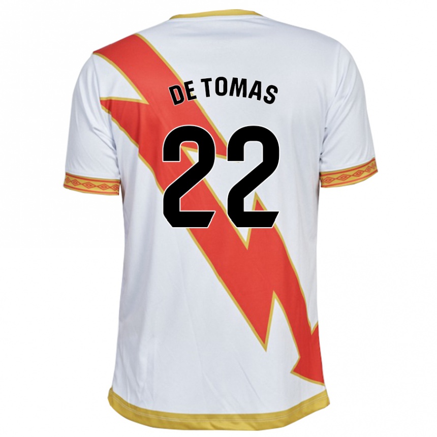 Moteriškas Raúl De Tomás #22 Baltas Namų Marškinėliai 2023/24 T-Shirt