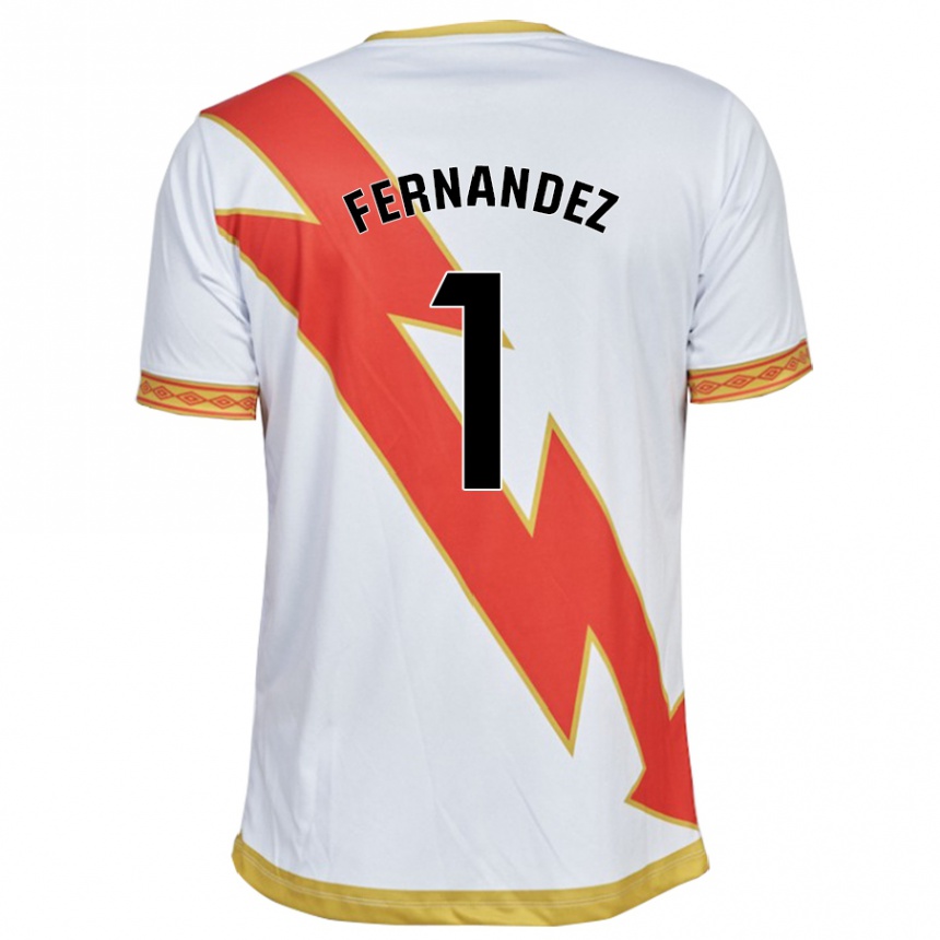 Moteriškas Nerea Fernández Santos #1 Baltas Namų Marškinėliai 2023/24 T-Shirt