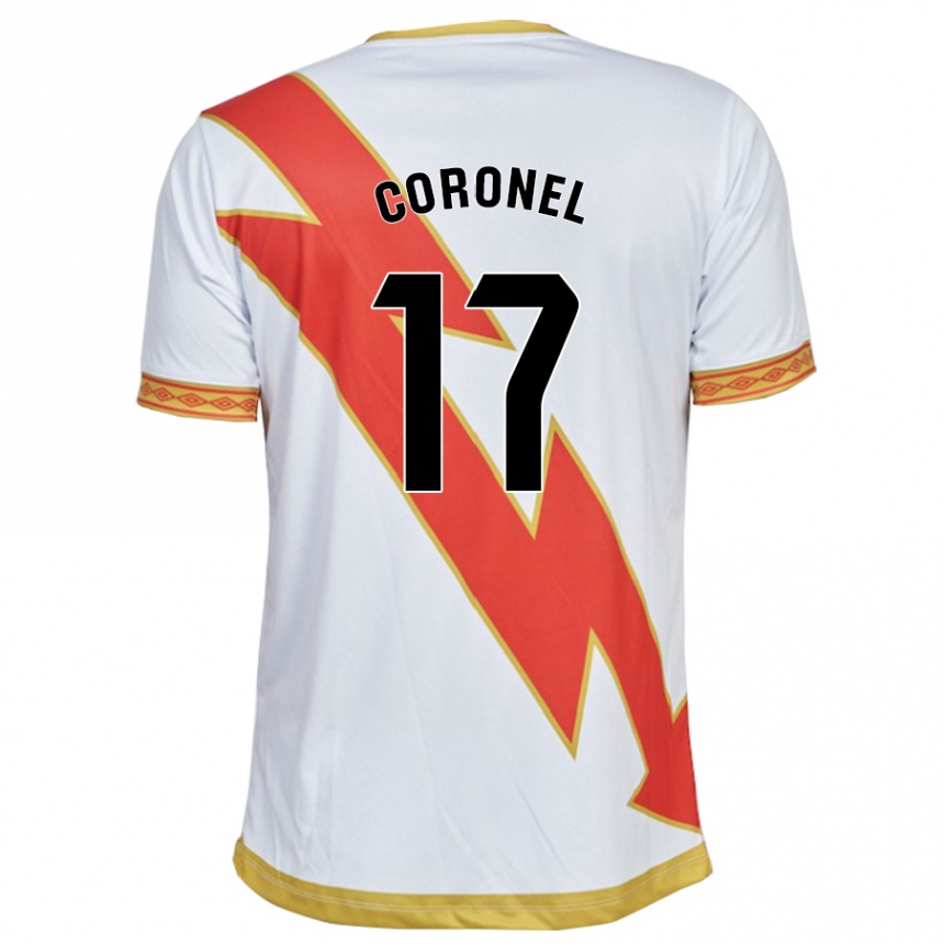 Moteriškas Mariela Del Carmen Coronel #17 Baltas Namų Marškinėliai 2023/24 T-Shirt