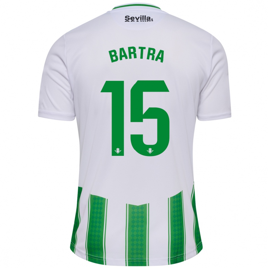 Moteriškas Marc Bartra #15 Baltas Namų Marškinėliai 2023/24 T-Shirt