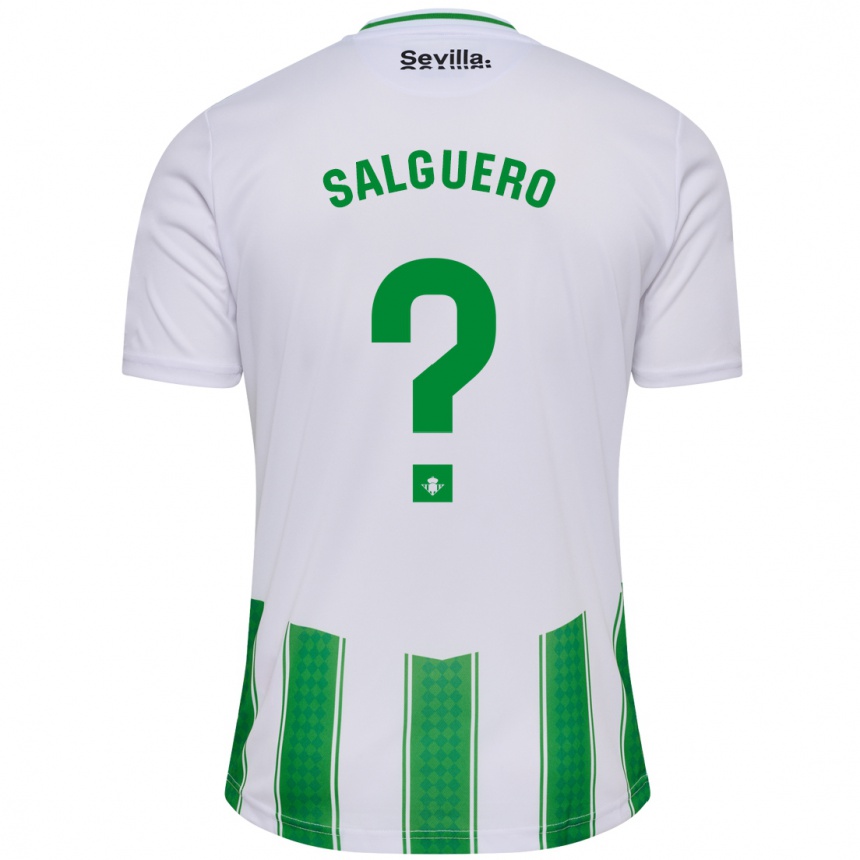 Moteriškas Antonio Salguero #0 Baltas Namų Marškinėliai 2023/24 T-Shirt