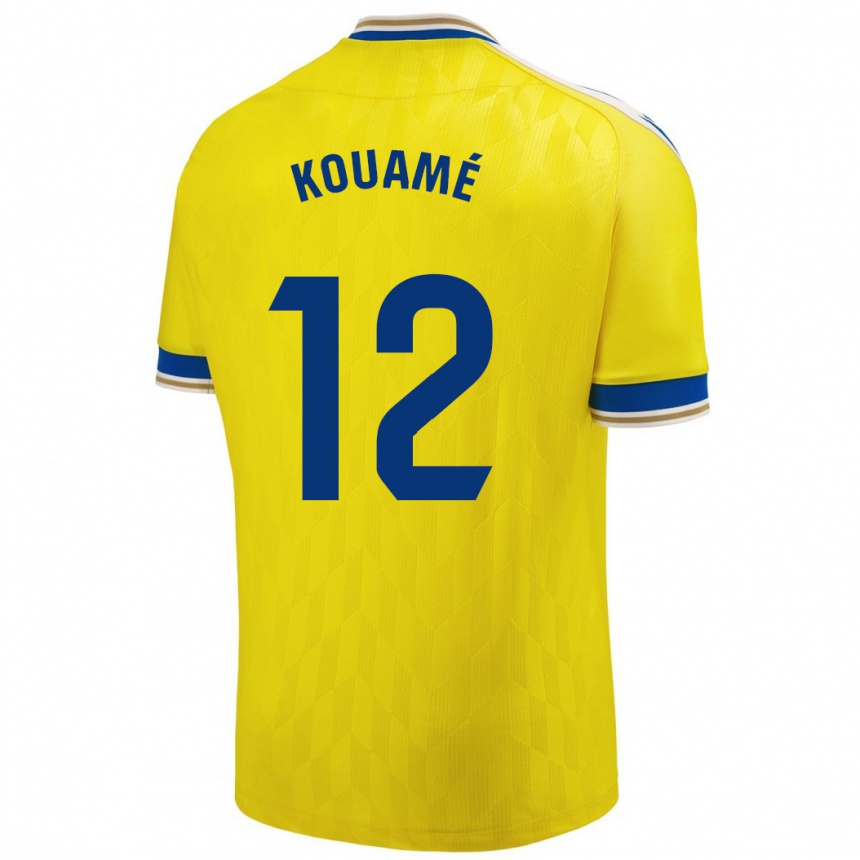 Moteriškas Rominigue Kouamé #12 Geltona Namų Marškinėliai 2023/24 T-Shirt