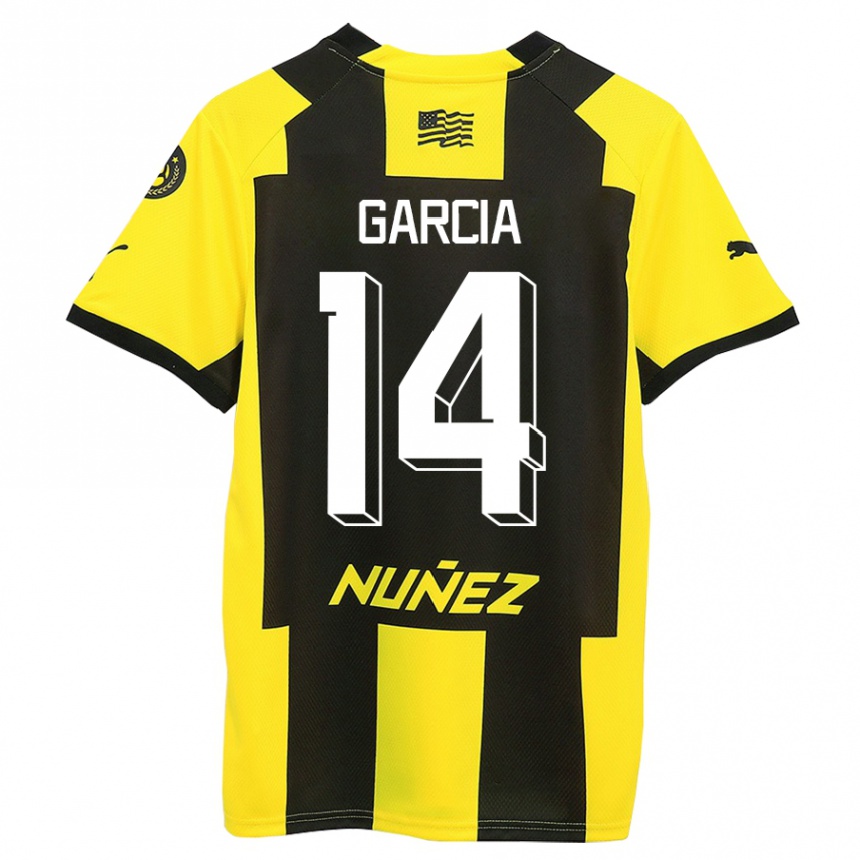 Moteriškas Damián García #14 Geltona Juoda Namų Marškinėliai 2023/24 T-Shirt