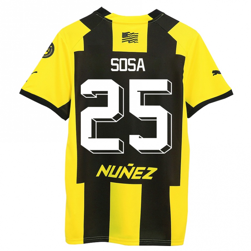 Moteriškas Ignacio Sosa #25 Geltona Juoda Namų Marškinėliai 2023/24 T-Shirt