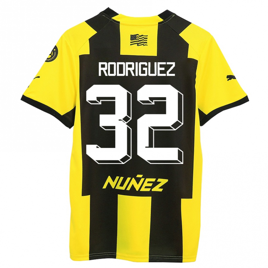 Moteriškas Randall Rodríguez #32 Geltona Juoda Namų Marškinėliai 2023/24 T-Shirt