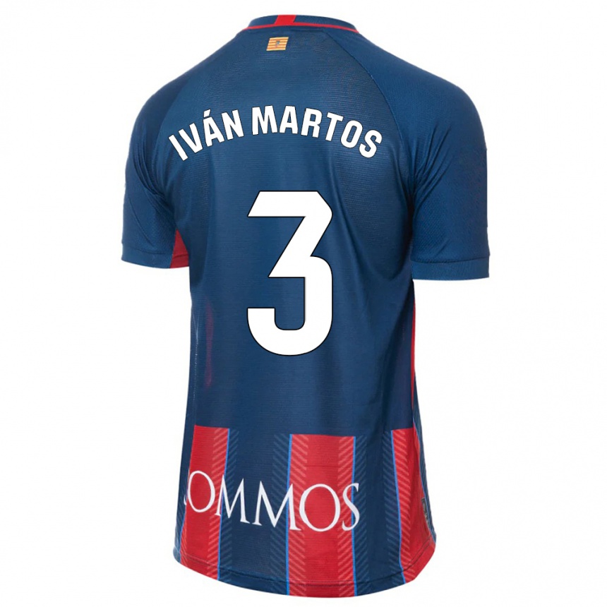 Moteriškas Iván Martos #3 Karinis Jūrų Laivynas Namų Marškinėliai 2023/24 T-Shirt