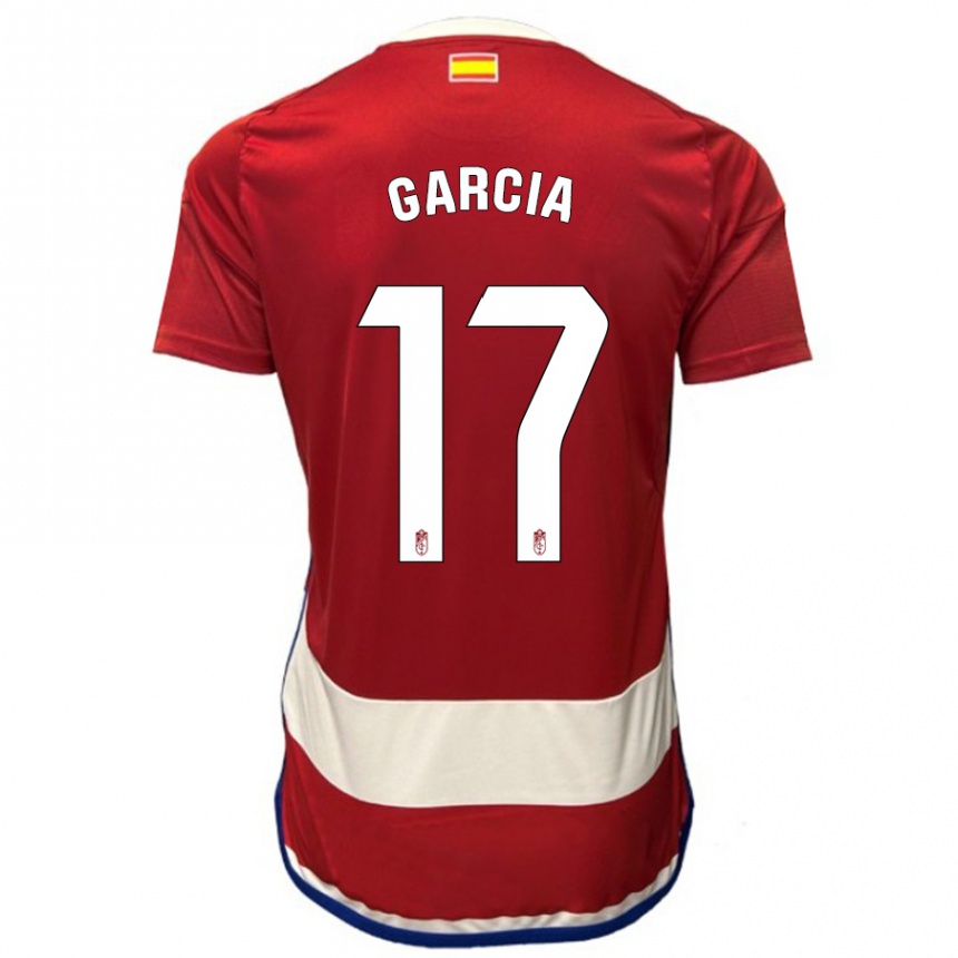 Moteriškas Naima García #17 Raudona Namų Marškinėliai 2023/24 T-Shirt