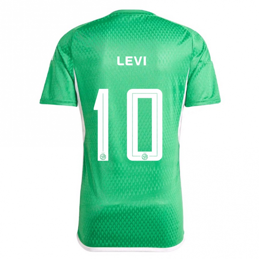 Moteriškas Yarin Levi #10 Balta Mėlyna Namų Marškinėliai 2023/24 T-Shirt