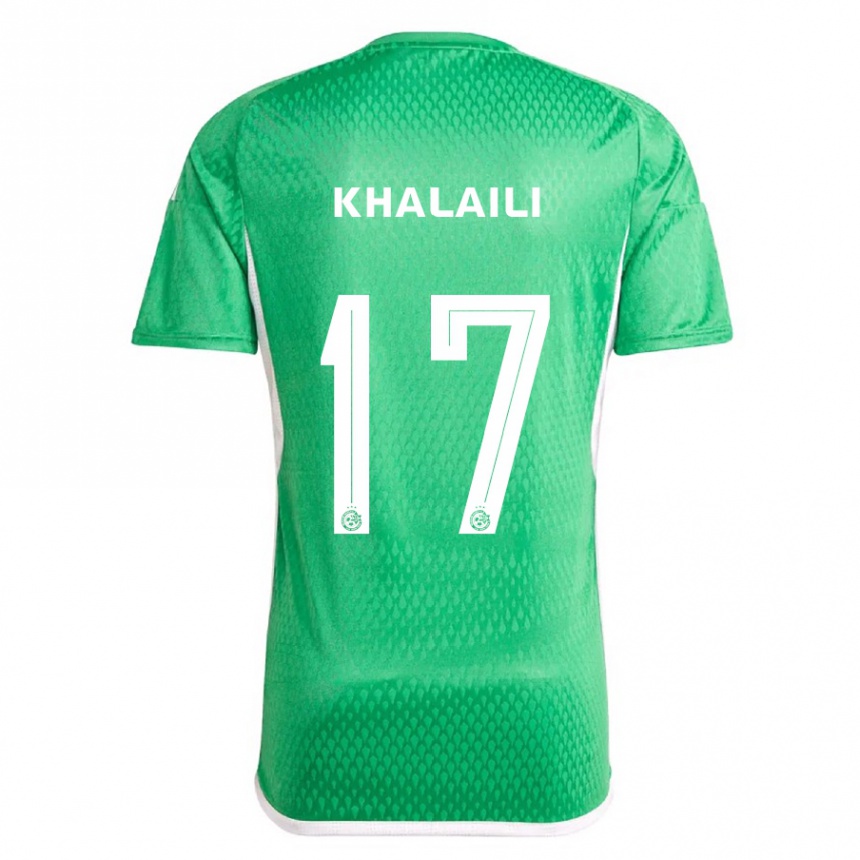 Moteriškas Iyad Khalaili #17 Balta Mėlyna Namų Marškinėliai 2023/24 T-Shirt