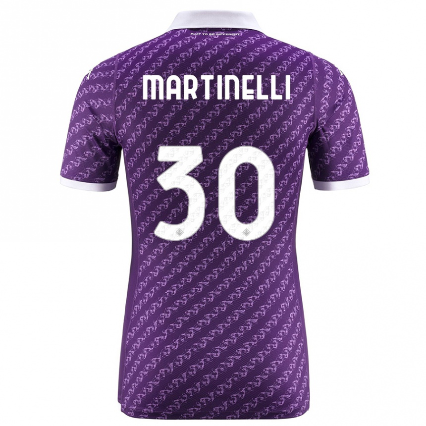 Moteriškas Tommaso Martinelli #30 Violetinė Namų Marškinėliai 2023/24 T-Shirt